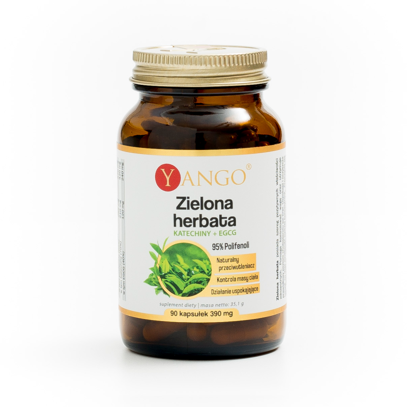Zielona herbata - 95% polifenoli - Katechiny + EGCG - 90 kaps.