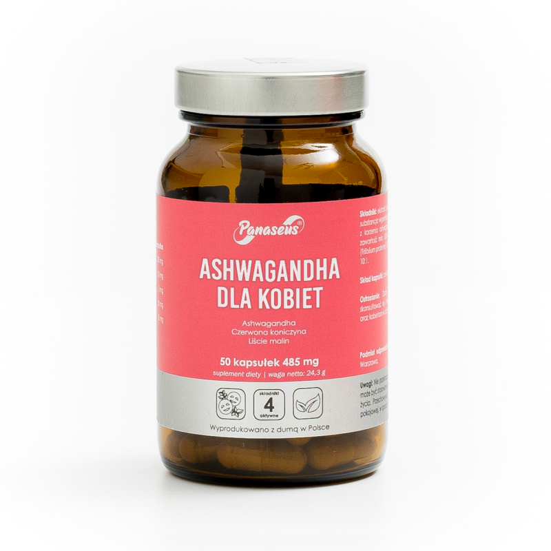 Panaseus - Ashwagandha dla kobiet - 50 kaps.