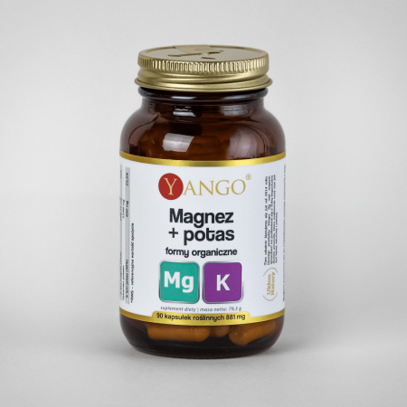 Magnez + potas - formy organiczne - 90 kapsułek