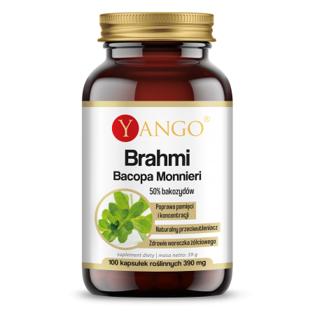Brahmi - ekstrakt 50% bakozydów - 100 kaps.