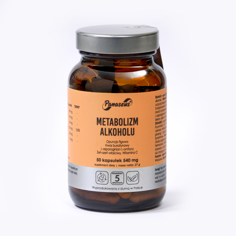 Panaseus – Metabolizm Alkoholu – 50 kaps.