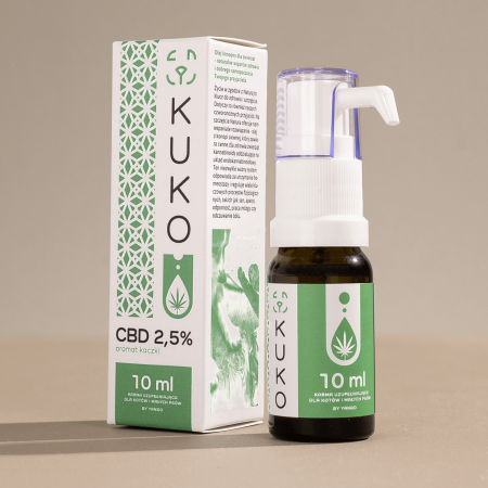 CBD oil 2.5% for small dogs and cats -10ml duck aroma