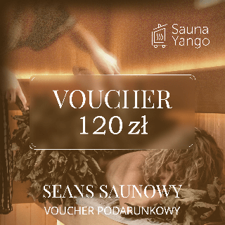 Voucher prezentowy do Sauny Yango - RELAKS W TYGODNIU (120 zł)