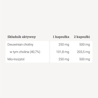 Cholina + Inozytol – 90 kaps. Cholina + Inozytol – 90 kaps.