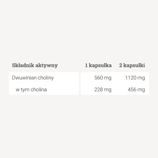 Cholina – Dwuwinian choliny – 90 kaps. Cholina – Dwuwinian choliny – 90 kaps.