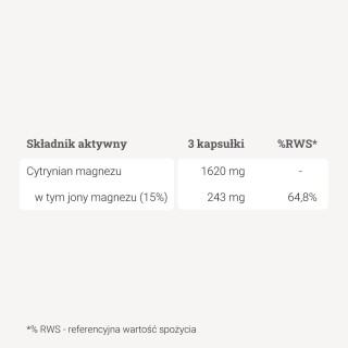 Cytrynian Magnezu – 90 kaps.