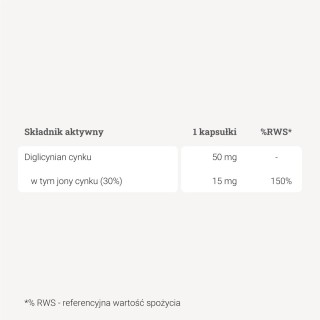 Diglicynian cynku – 90 kaps. Diglicynian cynku – 90 kaps.