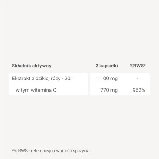 Dzika Róża - ekstrakt - 90 kaps. Dzika Róża - ekstrakt - 90 kaps.