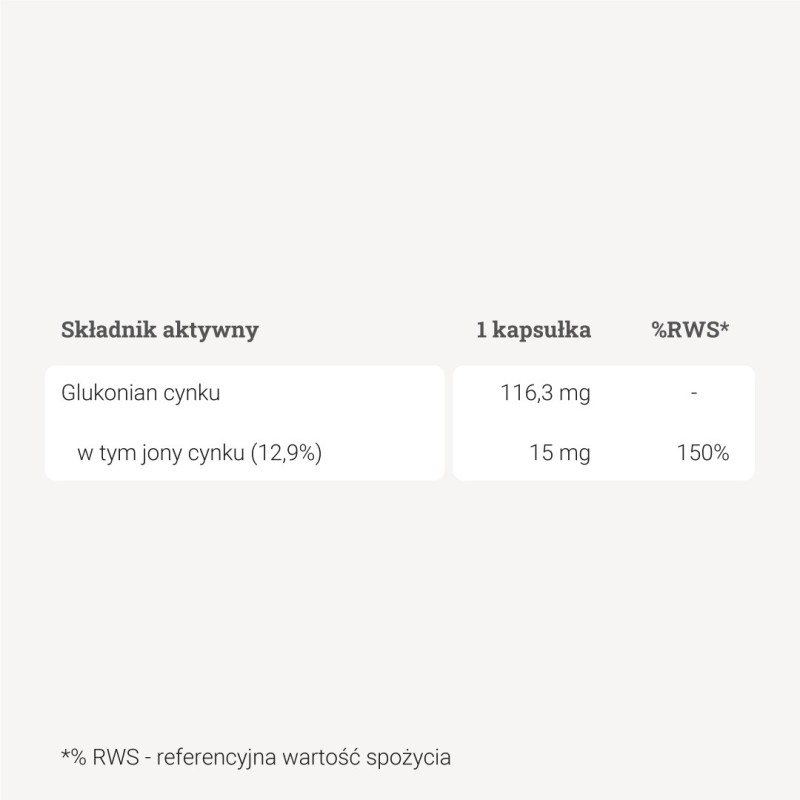Glukonian cynku – 90 kaps. Glukonian cynku – 90 kaps.