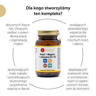Wapń + magnez + witamina D3 i K2 – 60 kaps.