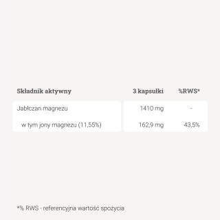 Jabłczan magnezu – 90 kaps. Jabłczan magnezu – 90 kaps.