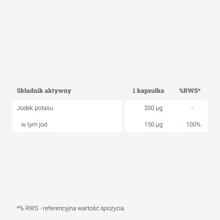 Jod (jodek potasu) – 90 kaps. Jod (jodek potasu) – 90 kaps.