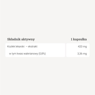 Kozłek lekarski - Waleriana - 90 kaps. Kozłek lekarski - Waleriana - 90 kaps.