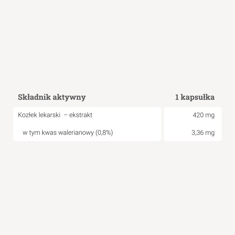 Kozłek lekarski - Waleriana - 90 kaps. Kozłek lekarski - Waleriana - 90 kaps.