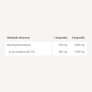 Kreatyna – 100 kaps.