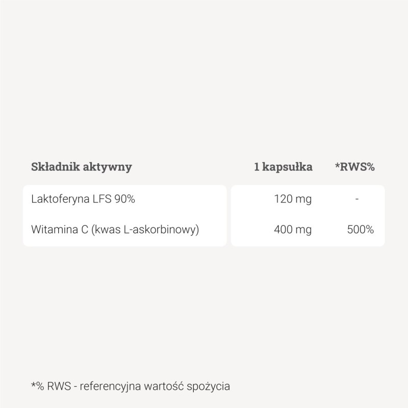 Laktoferyna - 30 kaps. Laktoferyna - 30 kaps.