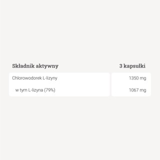 L-lizyna - 90 kaps. L-lizyna - 90 kaps.
