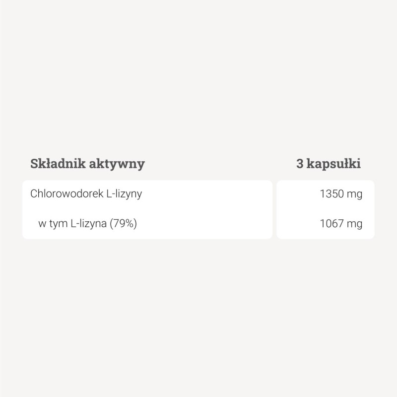 L-lizyna - 90 kaps. L-lizyna - 90 kaps.