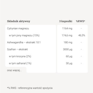 Magnez z ashwagandhą z dodatkiem szafranu i witaminy B6 – 90 kaps. Magnez z ashwagandhą z dodatkiem szafranu i witaminy B6 – 90 kaps.