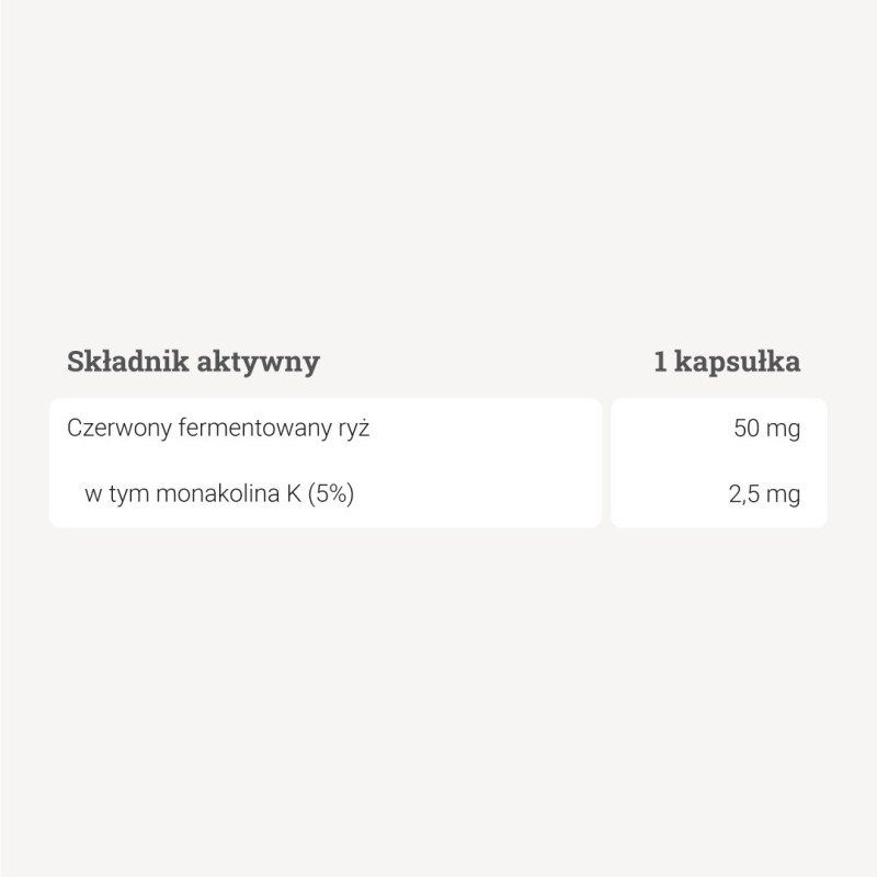 Monakolina K - 90 kaps. Monakolina K - 90 kaps.