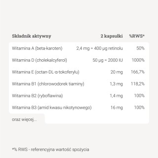 Multiwitamina dla seniora – 90 kaps. Multiwitamina dla seniora – 90 kaps.
