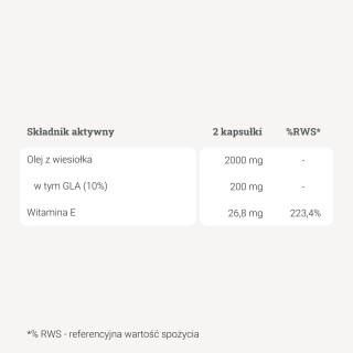 Olej z wiesiołka - 60 kapsułek Olej z wiesiołka - 60 kapsułek