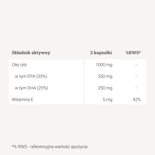 Omega 3 - 500 mg 35% EPA 25% DHA - 60 kapsułek