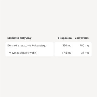 Ruszczyk kolczasty - ekstrakt - 90 kapsułek Ruszczyk kolczasty - ekstrakt - 90 kapsułek