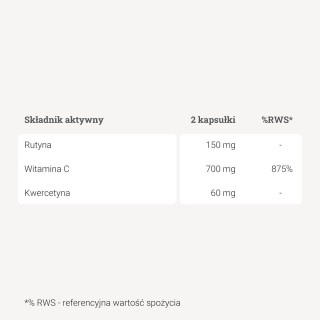Rutyna z witaminą C i kwercetyną – 90 kaps. Rutyna z witaminą C i kwercetyną – 90 kaps.