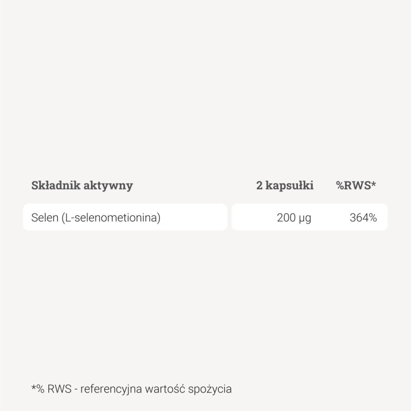 Selen forma organiczna - 90 kaps. Selen forma organiczna - 90 kaps.