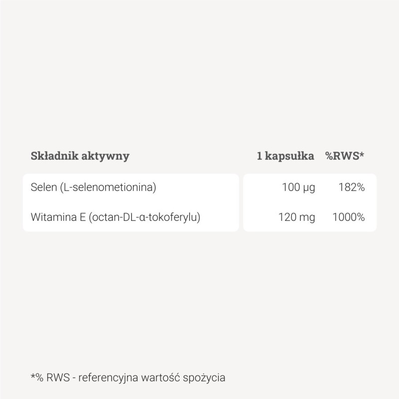 Selen + witamina E – 90 kaps.