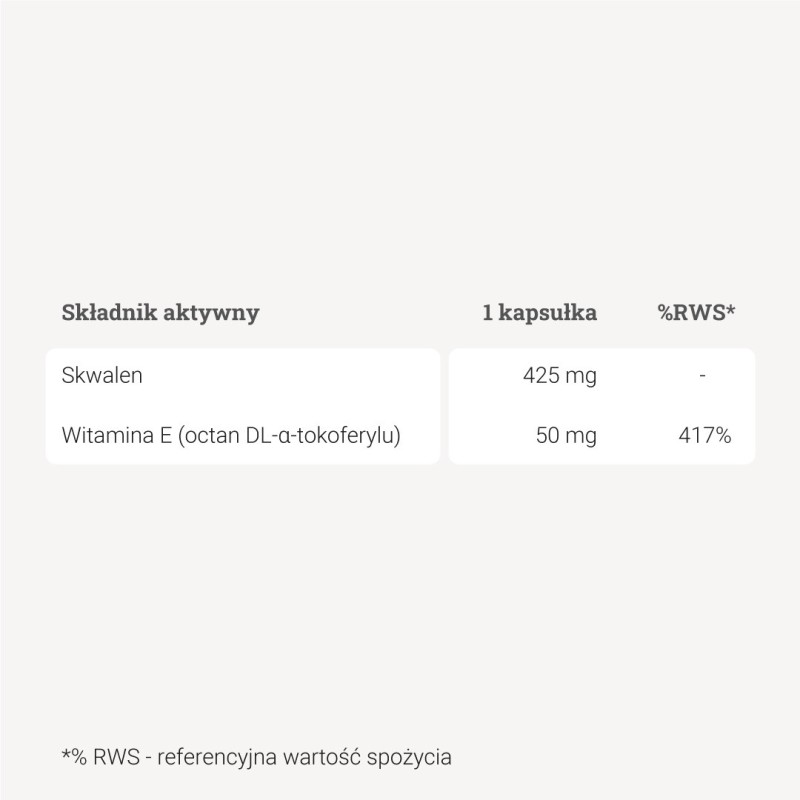 Skwalen Anti-age – 60 kaps. Skwalen Anti-age – 60 kaps.