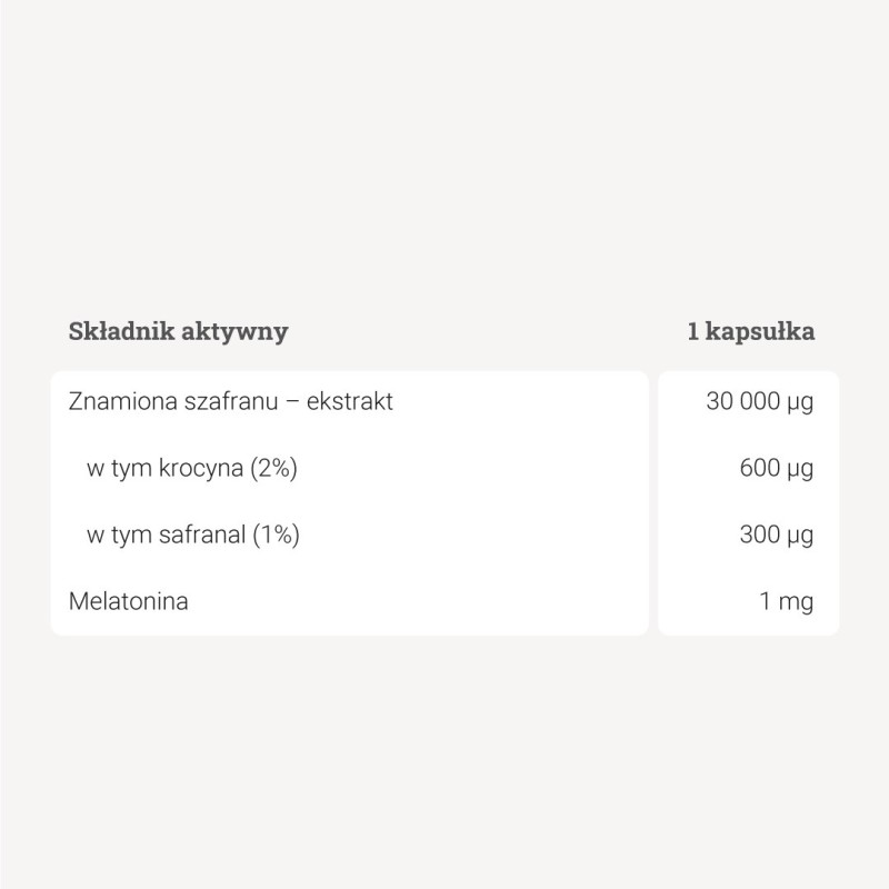 Szafran na noc – 60 kaps.