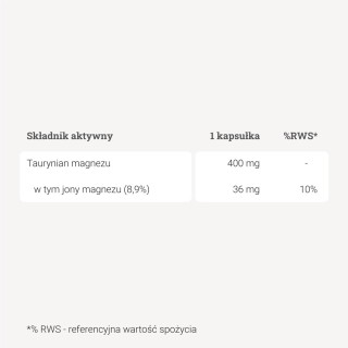 Taurynian magnezu – 60 kaps.