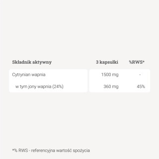 Wapń (cytrynian wapnia) – 90 kaps. Wapń (cytrynian wapnia) – 90 kaps.