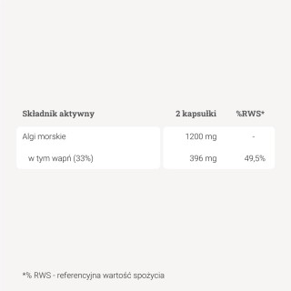 Wapń z Alg Czerwonych - 90 kapsułek Wapń z Alg Czerwonych - 90 kapsułek