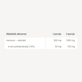 Hericium Soplówka - ekstrakt 10% polisacharydów - 50 g Hericium Soplówka - ekstrakt 10% polisacharydów - 50 g