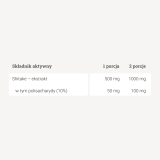 Shitake - ekstrakt 10% polisacharydów - 50 g Shitake - ekstrakt 10% polisacharydów - 50 g