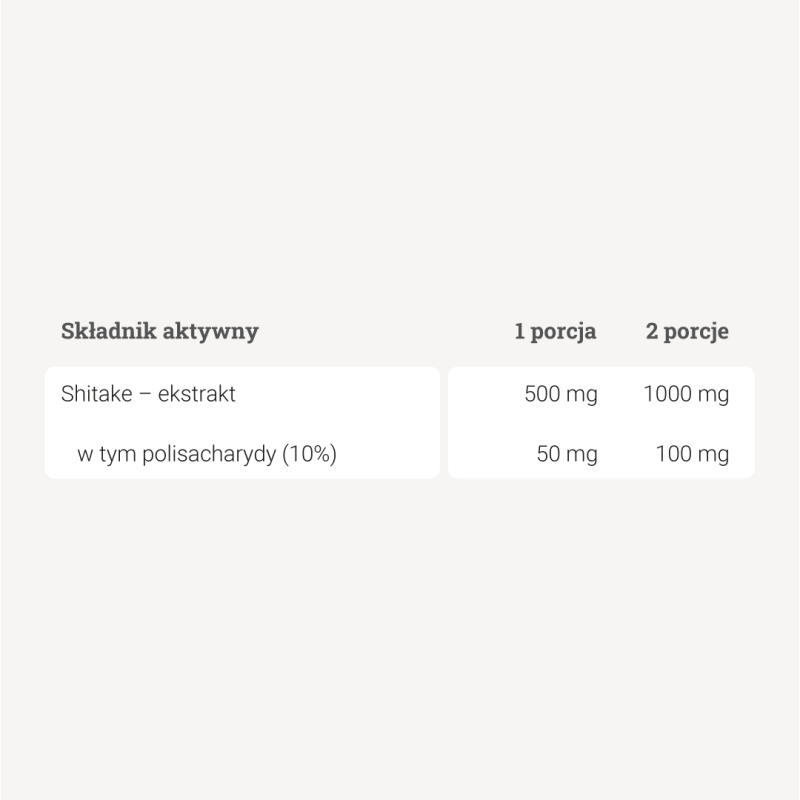 Shitake - ekstrakt 10% polisacharydów - 50 g Shitake - ekstrakt 10% polisacharydów - 50 g